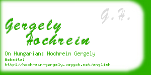 gergely hochrein business card